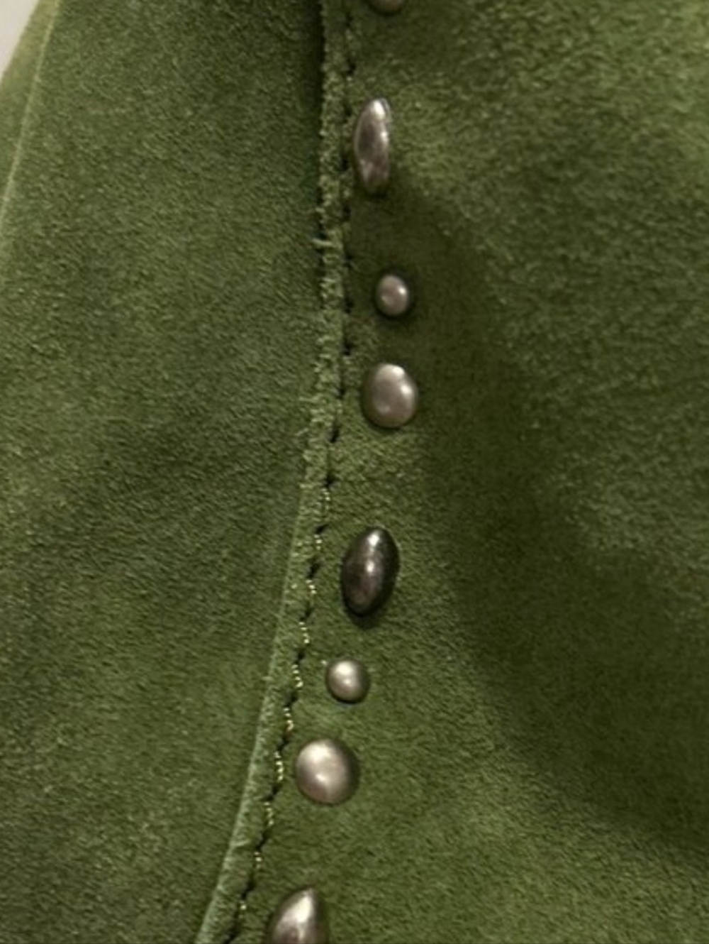 LUCKY BRAND green suede hobo shoulder bag - Picture 3 of 7